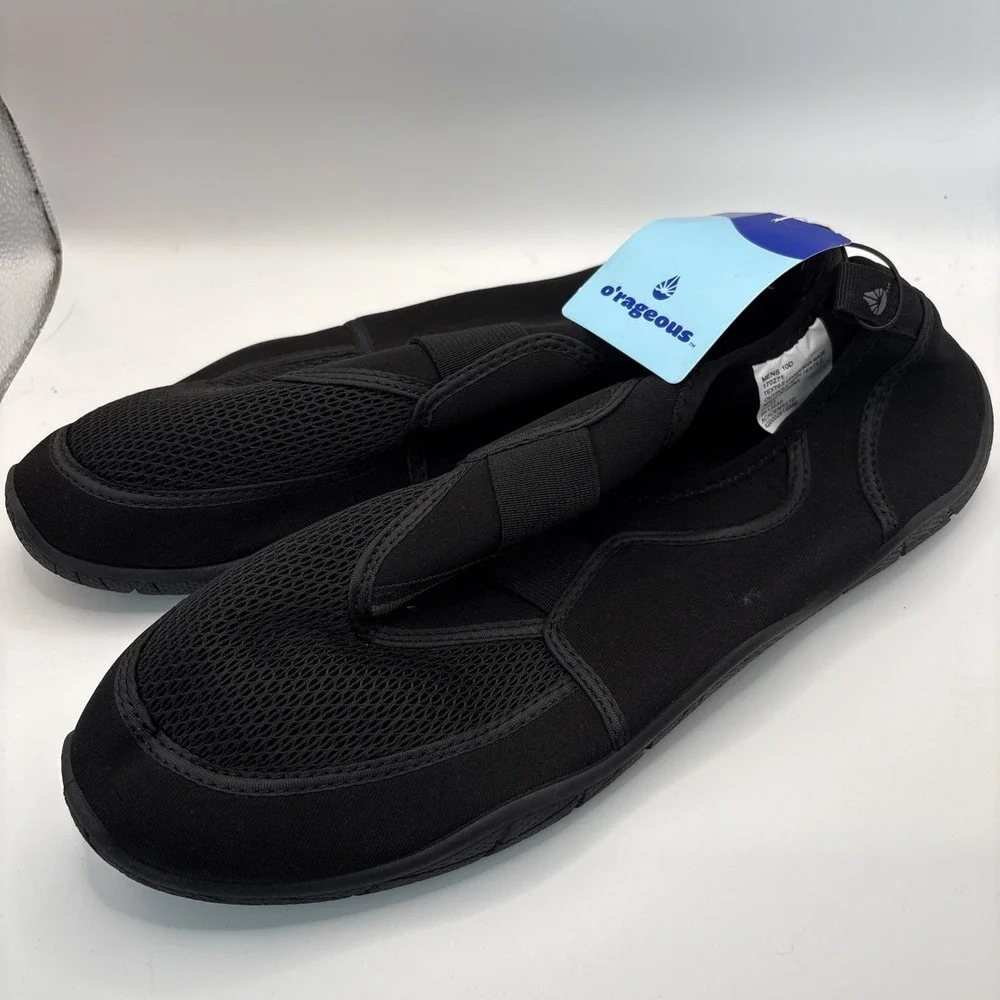 O'rageous Men's 10D Black Water Shoes 170271 NEW‎ Pool Beach